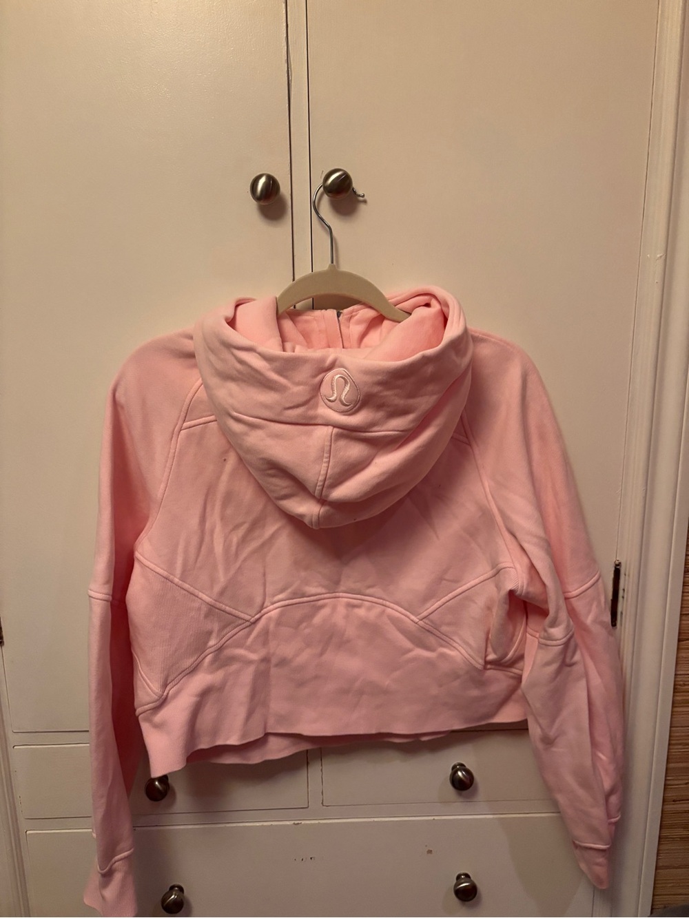 Lululemon Scuba Cropped Light Pink Half-Zip Hoodie - Picture 2 of 6